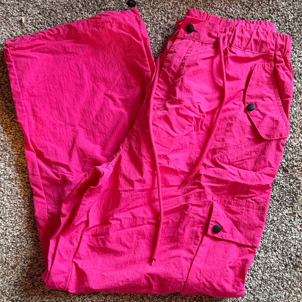 Womens Hot Pink Cargo pants